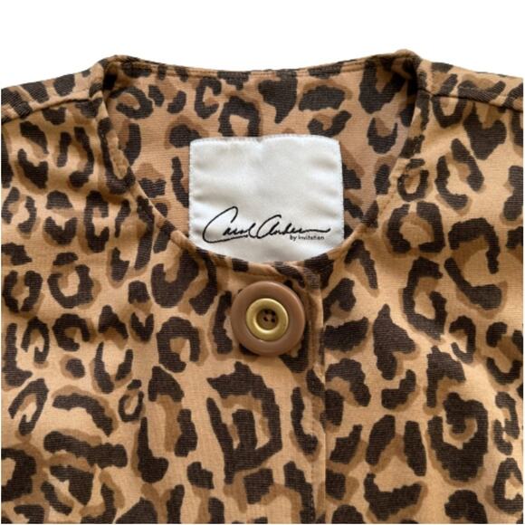 Carol Anderson by Invitation Animal Print Pockets Longer Duster Jacket Size XS - Picture 7 of 13